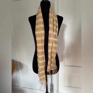 3 for 15$! Butter Yellow Striped Semi Sheer Scarf